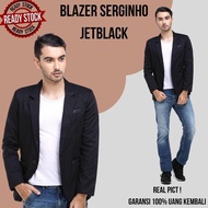 HITAM Serginho BLAZER - Men's Black SLIMFIT BLAZER Suit For Graduation