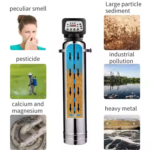 2025Industrial Automatic Water Softener System High Capacity 1000-3000L/h Stainless Steel Hard Water