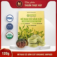 Mì Rau Củ Sâm Cát Organic Anpaso 120g/ 300g - Cung Cấp Nhiều Vitamin, Giàu Sắt, Protein Thực Vật, Chất Xơ, Tốt Cho Sức Khỏe, Tăng Cường Hệ Miễn Dịch, Hỗ Trợ Tiêu Hóa - Người Tập Gym và Yoga, Ăn Kiêng, Ăn Chay, Giảm Cân, Eat Clean