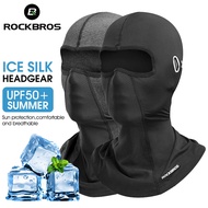 ROCKBROS Cool Men 'S Hat Summer Anti-UV Bike Helmet Full Face Mask Motorcycle Balaclava Ice Silk Breathable Dustproof Cycling Cap