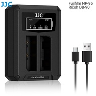 JJC Dual Battery USB Charger for Fuji NP-95 Battery of Camera Fuji Fujifilm X100 X100S X100T X70 X30