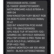 INTEL I5-13600KF 16GB RAM RTX4070TI 1TB M.2 SSD