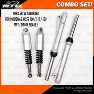COMBO SET HEAVY DUTY FRONT FORK & ABSORBER FOR MODENAS KRISS 1 / MR1 DRUM BRAKE