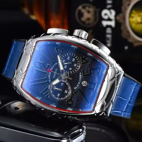 Top New FRANCK MULLER Brand Geneva Watches For Mens High Quality Multifunction Chronograph WristWatc