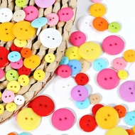 Decorative Plastic Buttons, Set of 100 Plastic Buttons, Many Shapes, Size 10mm~28mm, Handmade - Sewi