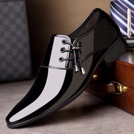 Patent Leather Dress Shoes Men Formal Elevator Shoes Male Wedding Leather Shoes