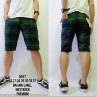 XHUGO GREEN FLANNEL SHORTS FOR MEN