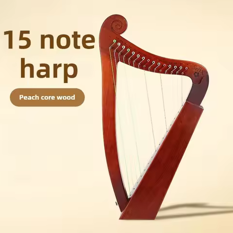 Handmade 15 Tone Harp Sound Therapy Portable Beginners Learn Professional Lyra Yoga Meditation Music