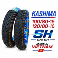 Kashima Motorcycle Tires for SH Models 100/80-16 &120/80-16 Tubeless Tires with Good Road Grip, Smoo