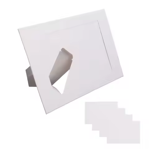 AB11-30 Pack Photo Frames Standing White Cardboard Photo Frames For 4 X 6Inch Photos, With Easel DIY