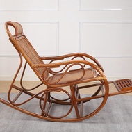 ST-🚢PHYTOCARE Xuan Hollow-out Real Rattan Rattan Woven Rocking Chair Rattan Chair Recliner for Adults and Elderly Home B