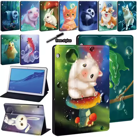 Animal Series Tablet Case for Huawei MediaPad T3 8.0/T5 10 10.1"/T3 10 9.6"/Mediapad M5 Lite 10.1"/M