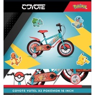 UK 12" - 16" - 18 inch Coyote Yotel BMX Kids Bike Pokemon Blue CharacterX2 by Element Bike