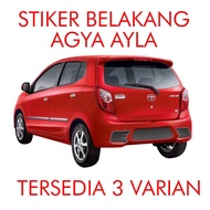 Stiker AGYA AYLA Racing Mobil Sticker Bemper Belakang