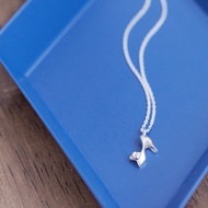 絲帶高跟鞋項鍊銀925