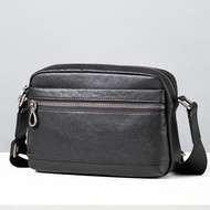 กระเป๋าหิ้วราชาแห่งความชาญฉลาดสำหรับผู้ชายกระเป๋าพาดลำตัวแฟชั่นบรรจุของได้มากหนังวัวแท้กระเป๋าสะพายไ