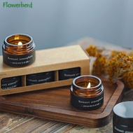 3/1pcs Aromatherapy Candle Glass Fresh Air Soy Wax Floral Small Brown Bottle Candle Creative Souvenir Valentine's Day Christmas