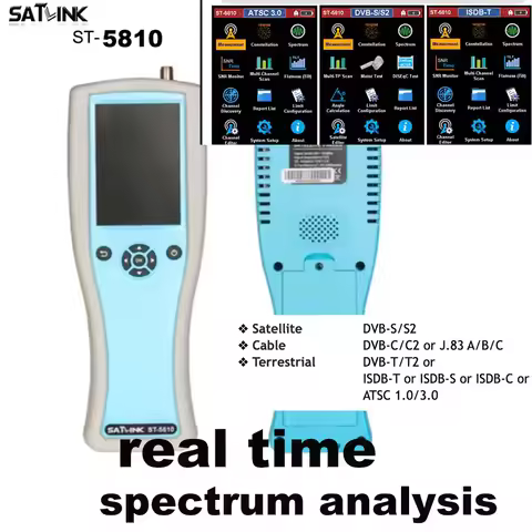 SATLINK ST-5810 supports ATSC 1.0&3.0 ISDBT DVB C2/C DVB-S2 DVB T2 ISDB-T Finder MPEG-4 H.265 3.5inc
