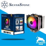 Silverstone CPU ARGB Cooler (Dual Fan) SST-HYD120-ARGB ( with LGA1700 mounting kit ) Black/White