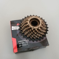 Sprocket Gear 7 Speed 14 - 28 T PACIFIC SP F312 Threaded Model - Freewheel 7speed 14T - 28T Threaded