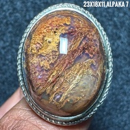 Agate Ring Moss Agate Goldennatural