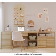 SB Design Square KONCEPT FURNITURE โต๊ะทำงาน ขนาด 120 ซม. พร้อมตู้ลิ้นชัก ขนาด 45 ซม. และ ตู้เตี้ย ข