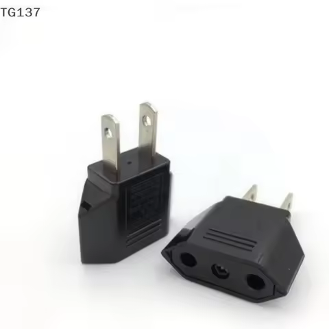 EU Euro Europe To US USA Power Jack Wall Plug Converter Travel Adapter Adaptor