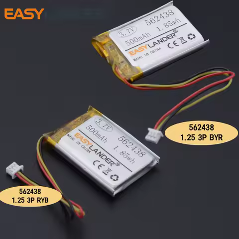 JST1.25 3P 3.7V 500mAh 562438 PLIB polymer lithium ion battery for mp3 mp4 DVR Sho-me Combo 1 Shome 