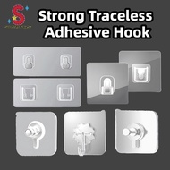 [SG Stocks]Adhesive Transparent Magic Hook/Kitchen Hook/Sticky Wall Hook/Power Plug Cable Hook/Frame