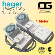 Hager Timer Switch Socket For Swiftlet Farming Burung Wallet Hager Timer EH711 with 1 way & 2 way Ti