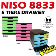 NISO 8833 5 Tiers Document Drawer / Plastic Drawer / A4 Paper Drawer / Letter Case 5 Layer