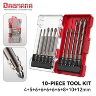 DAGMARRA 4-Flute Sawtooth Eccentric Drill Bit Set Heavy-Duty Carbide Tip, Precision Ground for Metal