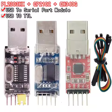 3pcs/lot =1PCS PL2303HX+1PCS CP2102+1PCS CH340G USB TO TTL for arduino PL2303 CP2102 5PIN USB to UAR