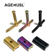 AGEKUSL Bike Hinge Clamp Levers Plates Quick Release Clamp Titanium Ti For Brompton 3 Sixty Pikes Folding