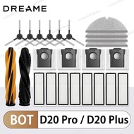Dreame D20 Pro/D20 Plus Accessories robot Vacuum Cleaner Main Side Brush Mop Cloth HEPA Filter Repla