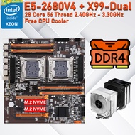 ชุด Xeon X99 Dual Xeon E5-2680V4 Set Dual CPU MB Cooler Memory ชุด 28/56 Core ทำงาน เล่นเกม บอทเกมสบ