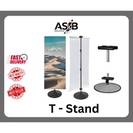 T Stand Stand Bunting Stand advertsing Display Stand, Bunting Stand, Round Base Stand Msia Ready Sto
