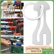 MELENE Trolley Master Key Token, Reusable Coin Holder Shopping Cart Token, Portable Detachable Metal