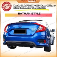 Honda Civic FC 2016-2020 Rear Diffuser Black (BATMAN) with exhaust *ready stock* 100% new stock