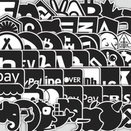 Cutting Pack Stickers, Awesome Brands Font Stickers, 100 Pcs, Cute, Cool Aesthetic Series for Suitca