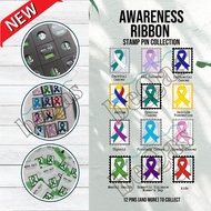 EXCLUSIVE Awareness Ribbon Stamp Pin Collection