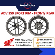 100% ORIGINAL HONDA ADV150 SPORT RIM WHEEL ADV 150 BLACK 44650-K0W-M10ZA / 42650-K0W-M10ZA