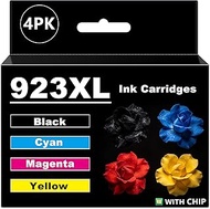 DOUBLE D 923e Ink Cartridges Compatible with HP 923 923e Ink Cartridge Combo 4-Pack for OfficeJet Pr