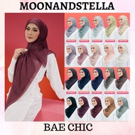 Moonandstella | Bae Chic | Tudung Raya 2024 | Tudung Plain Monogram Cotton Bidang 45