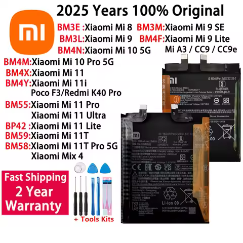 Original BM3L BM3M BM4F BM4N BM4X BM4Y BM55 BP42 BM58 BM59 Battery For Xiaomi Mi 8 9 10 11 11i 11T U