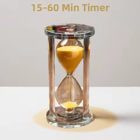 Clock Sand Hourglass 15-60 Minutes Hourglass Sand Timer Kitchen School Modern Crystal Hour Glass San