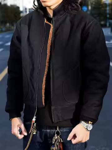 Red Tornado NAF-1168 Aviator Ground Crew Jacket Alpaca Lined WWII USN Flight Jacket Military Style M