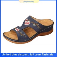 Women Slippers Sandal Flower Platform Colorful Ethnic Wedge Sandal Ladies Casual Fashion Sandals
