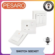 *PESARO SERIES SWITCH & SOCKET *WALL SOCKET *LIGHT SWITCH *RANK SOCKET SIRIM APPROVED