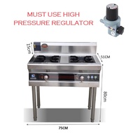 SUS OPEN BURNER COMMERCIAL HIGH PRESSURE 高压猛火煲仔炉/HEAVY DUTY GAS STOVE/ 4 HOLES & 6 HOLES DAPUR MASAK